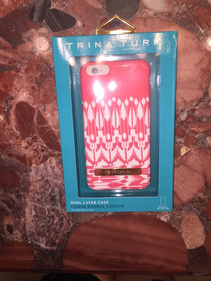 NUEVO CON ETIQUETAS Trina Turk Apple iPhone 6 6s Plus Rosa Acoplable Estuche Rígido Foto 4 de 4