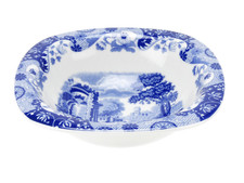 SPODE Blue Italian Small Dip Dish Square Serving Bowl White Blue Porcelain ITALY