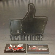 Yes Officer Hitch Cover - 18 Steel - Funny Tow Towing Reese Custom Yes Officer Hitch Cover - 18 Steel - Funny Tow Towing Reese Custom
