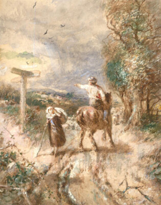 James Knox (1866-1942) - Signiertes Aquarell Aus Dem Späten 19. Jahrhundert, ...