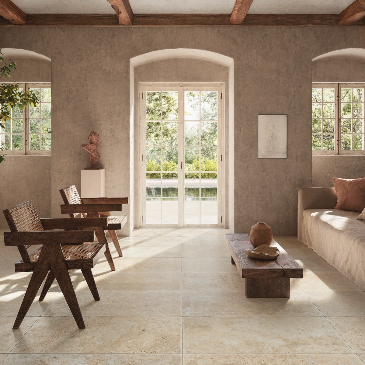 Tumbled travertine tile deals