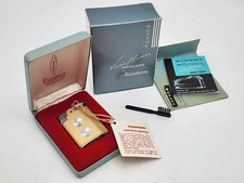 Vintage Ronson Varaflame Princess "Gold Suede" Tone Art Deco Lighter w Box AS-IS