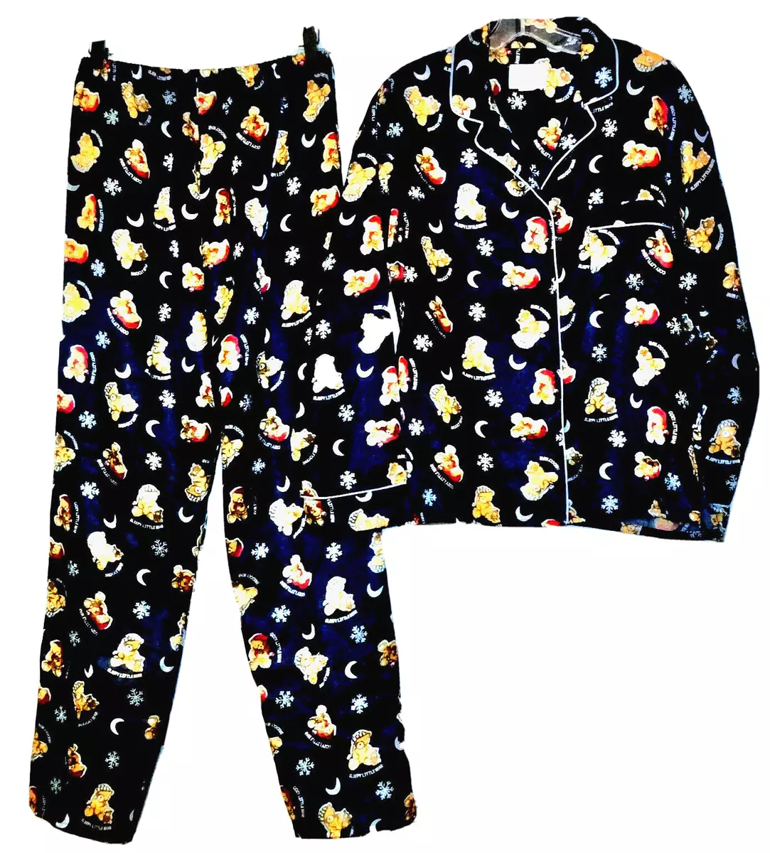 Teddy bear satin pyjamas sales