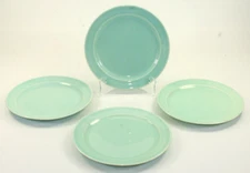 Lot of 4 Vintage T.S. & T. Lu-Ray Pastels Blue Teal Dessert Plates 6-3/8" USA