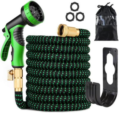 Heavy Duty Expandable Garden Hose Pipe Spray Gun Flexible Expanding Stretch Pipe