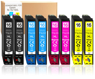 8er Multipack kompatibel mit Epson WorkForce WF 2650