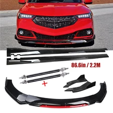 For Acura TLX 2015-2020 Front Bumper Lip Splitter Spoiler Side Skirt Body Kit