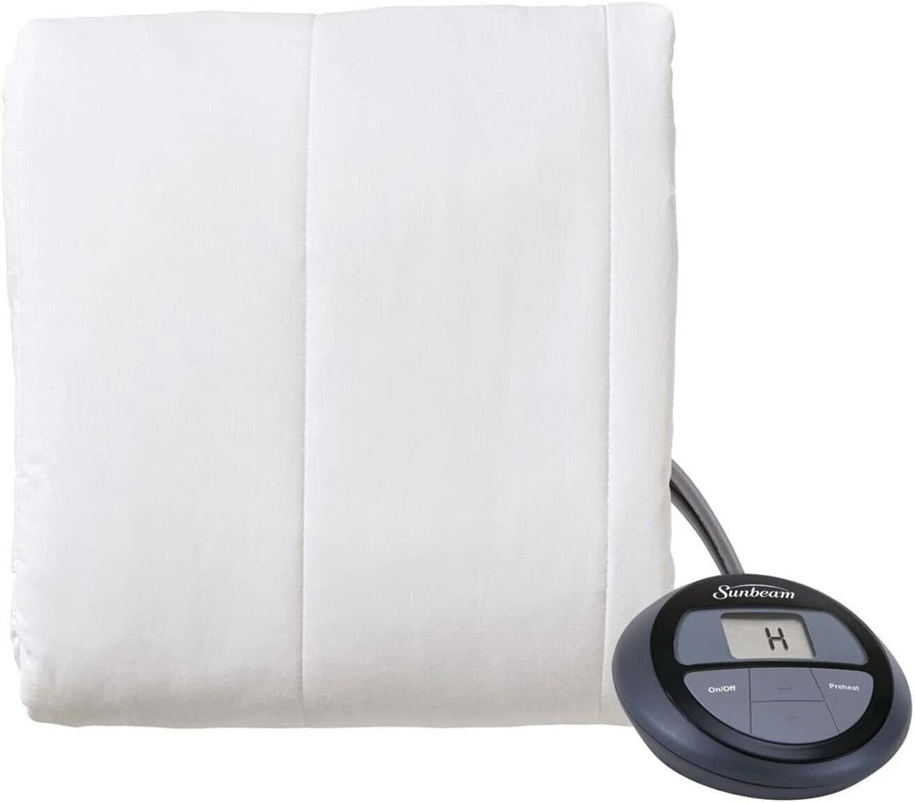 Sunbeam Electric Heated Mattress Pad Twin Size 2152759 White Heat Control