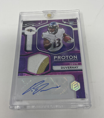 2020 Devin Duvernay Panini Elements Rookie Proton Autograph Patch Ravens RC /47