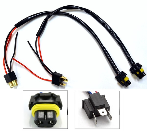 Hid Set VerläNgerung Draht 9003 H4 Zwei Gurt Kopf Licht Birne Buchse Stecker Fit-image