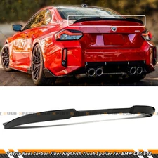 FOR 22-25 BMW G42 230i M240i G87 M2 T STYLE HIGHKICK CARBON FIBER TRUNK SPOILER