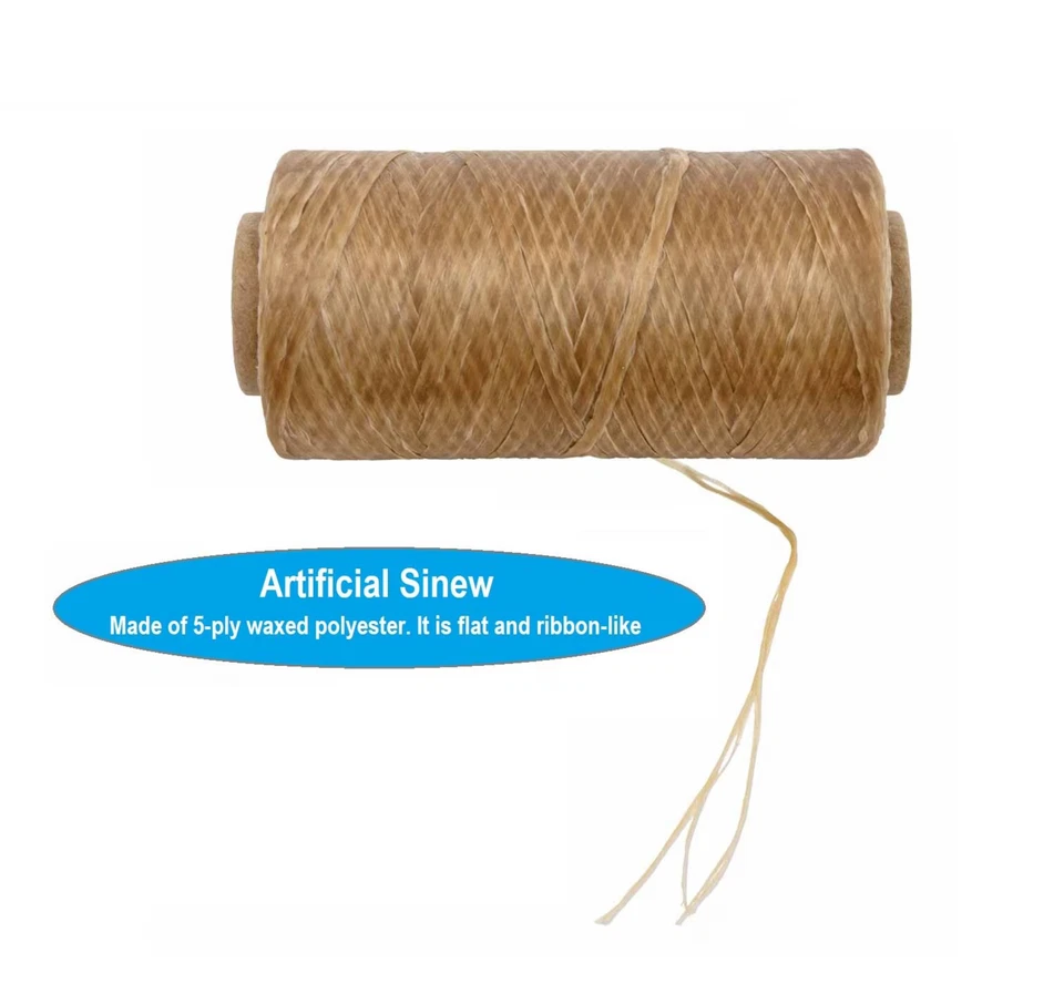 Sinew Artificial waxed Cord 5-ply Natural, Spool 4 Oz / 113.4 gr, 131 yd / 120m - Image 2 of 2