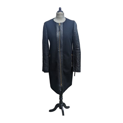 Day Birger et Mikkelson Mantel Leder / Wolle EU36 UK10 UVP 400£ - Bild 1 von 10