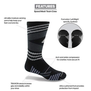 NWT Adidas Speed Mesh Traxion Climalite Crew Socks Men Women Basketball | eBay