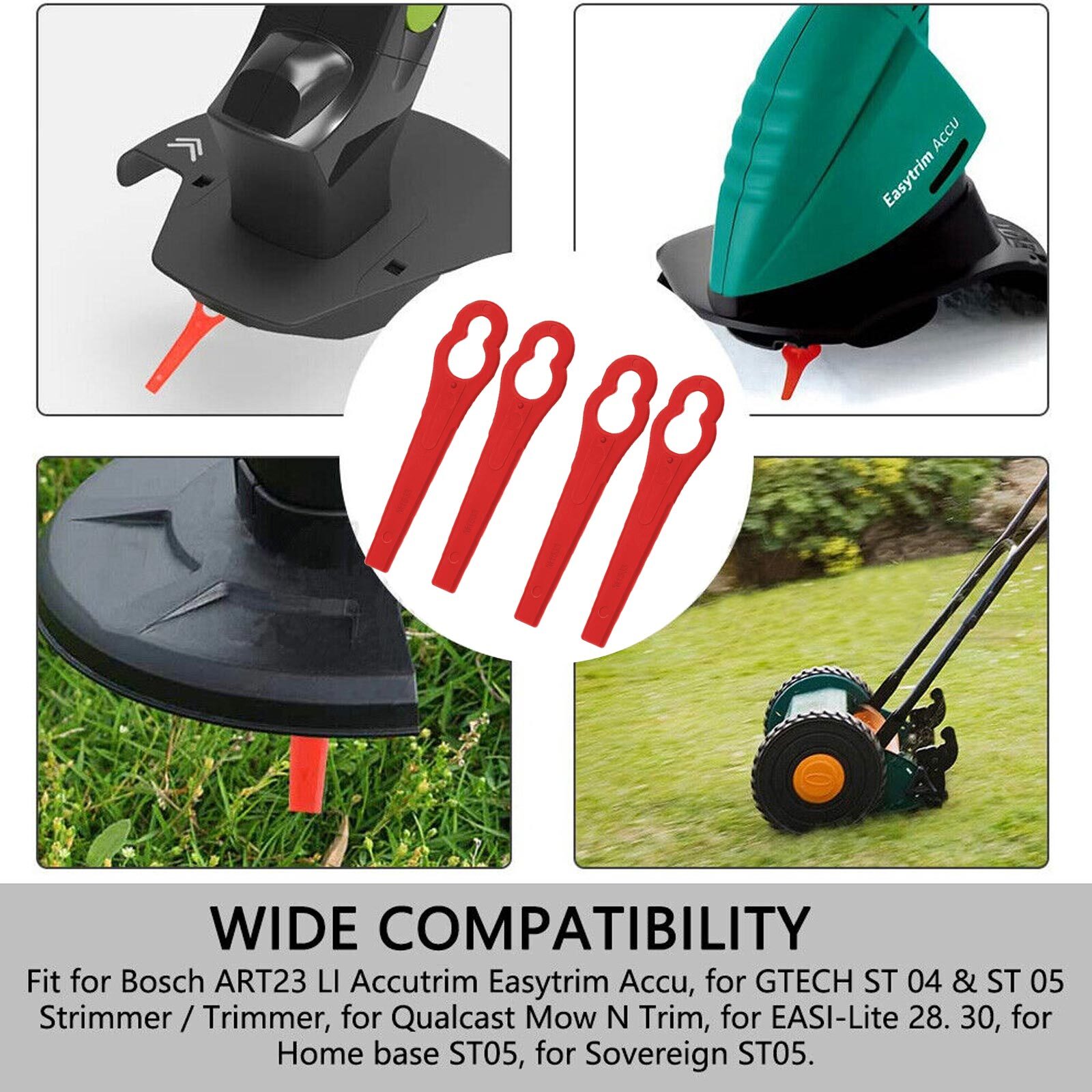 Grass Trimmer Plastic Blades Part Cutter Replace Acc Crop for OZITO