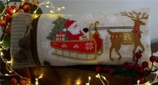 Santa's Sleigh Counted Cross Stitch Pattern by Twin Peak Primitives
