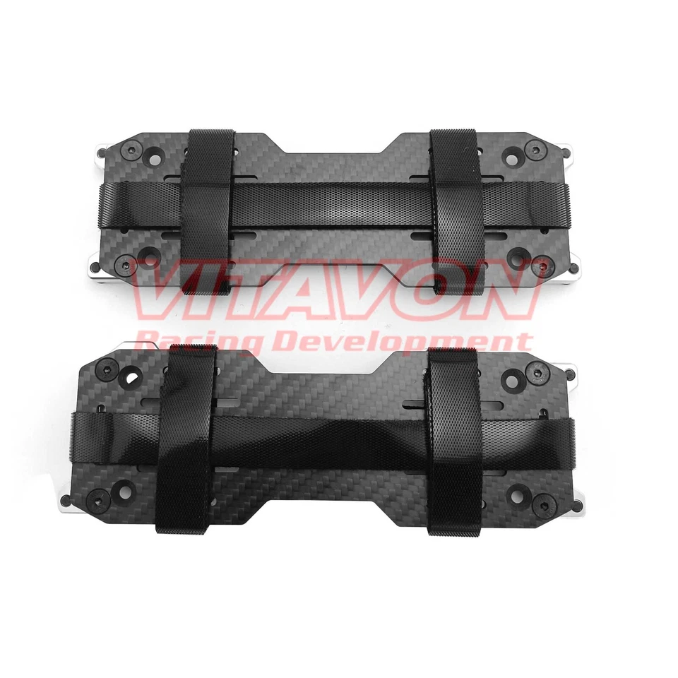 Vitavon DBXL E2.0 V2 Carbon Fiber Battery Tray & Straps Set For LOSI DBXL E2.0 - Image 2 of 4