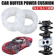 2PCS Universal White Car Shock Absorber Power Auto-Buffers Spring Bumpers Type-B