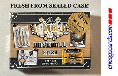 2021 Leaf Lumber Crimson Hobby Box 4 Premium Card Look4 GmUsd Bat Knob Rack AUTO