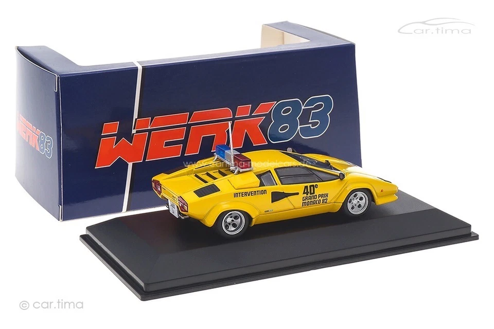 Lamborghini Countach Safety Auto Monaco Gp 1982 Werk83 1:43 W83430007 - Immagine 3 di 4