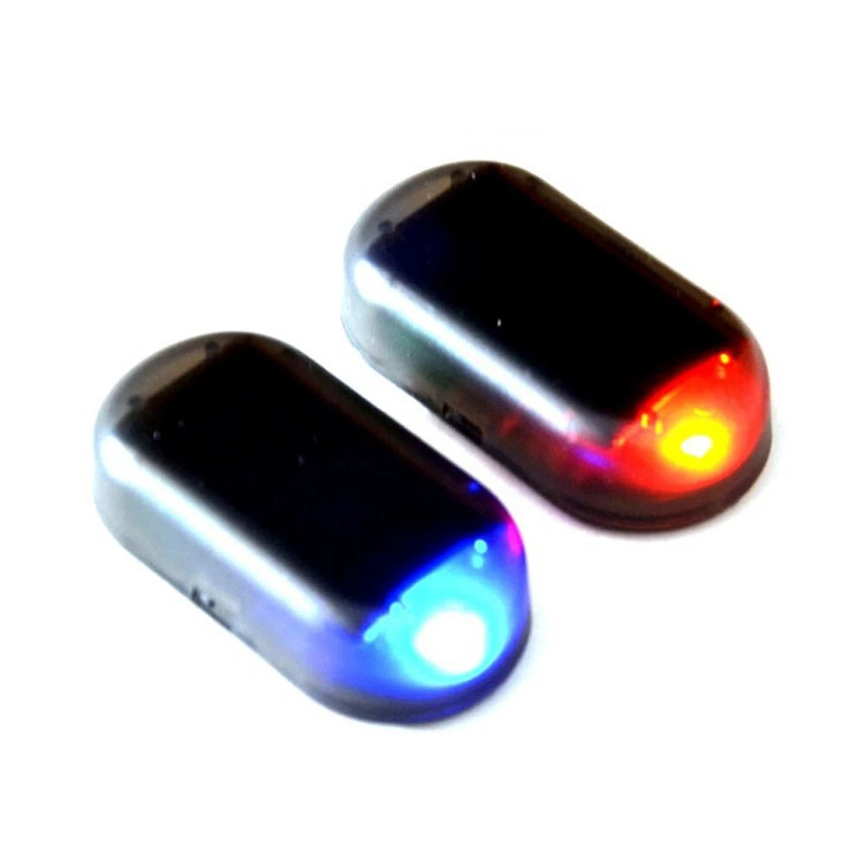 Fake Solar Auto Car Alarm Light Led Warn Security System Theft Flash Accessories - Image 2 of 4