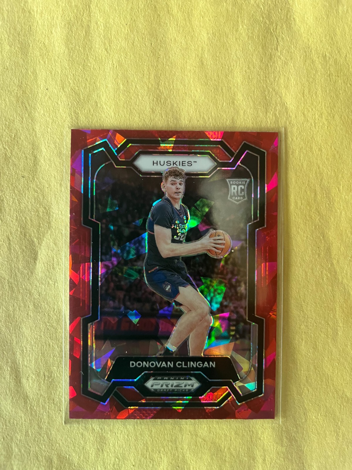 2024 Prizm Draft Donovan Clingan RC RED ICE PRIZM #95 Rookie Parallel 1