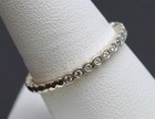HIDALGO 18K White Gold Bezel Set 1/4ctw Natural Diamond Band Ring — photo 4