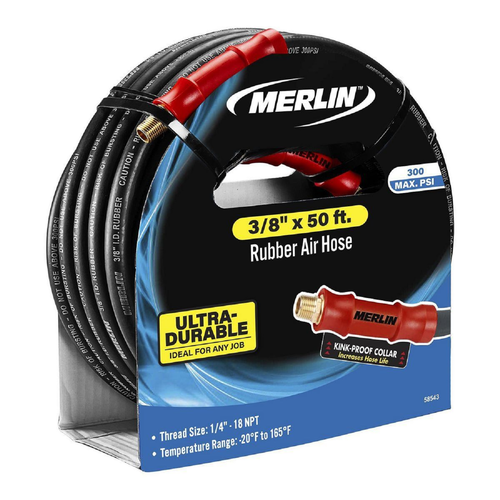 MERLIN 3 8 In X 50 Ft Rubber Air Hose 58543 New EBay merlin-3-8-in-x-50-ft-rubber-air-hose-58543-new-ebay