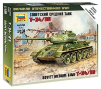 Soviet Tank T-34/85 1:100 Kunststoff Modell Kit 6160 Zvezda