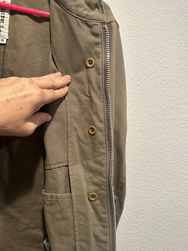 Изящный коллективный оливковый коричневый жакет маленький - Изображение 4 из 4