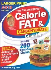CalorieKing 2019 Larger Print Calorie, Fat  Carbohydrate Counter - GOOD
