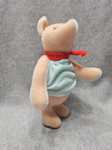 STEIFF Mohair 667367 Winnie the Pooh PIGLET Knopf Im Ohr Rare 8" - Picture 5 of 16