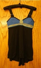 NWT VPL TIDAL TANK ROYAL BLUE BLACK CAMISOLE TOP SHIRT XS P EXTRA-SMALL