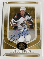 2020 Upper Deck SP Signature Edition Legends Gold Spectrum Foil Stu Barnes Auto