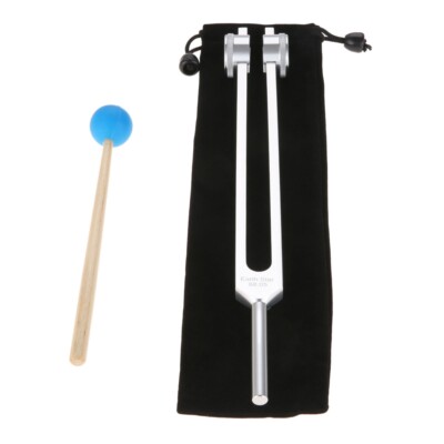 68.05Hz Tuning Fork+Silicone Hammer Bag for Solfeggio DNA Repair Healing Therapy