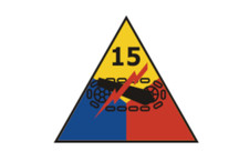 4" 15th armored division army bumper sticker decal usa made