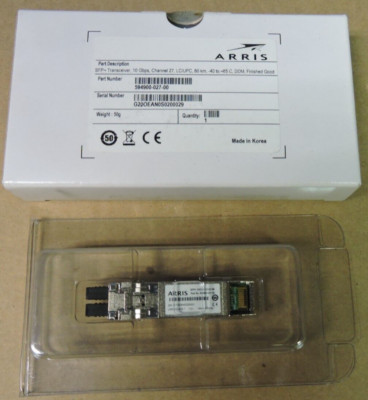 Neu ARRIS SFP+ 10GB Channel-27 Transceiver LC/UPC 80Km Ddm / SFP+ 10Gbps LC-CH27