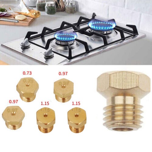 Burner Gas Conversion Kit 5PCS Gas Nozzles Brass Material For 5-Burner Cookers - Picture 2 of 12