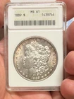 1889 $1 Morgan Silver Dollar ANACS MS61 Varslab VAM-5A Coin SOAPBOX AUCTION