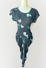 Vtg Karen Alexander 80s Does 40s Corset Floral Dress Sz 4 RARE FIND!!