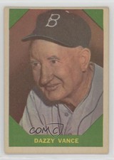 1960 Fleer Baseball Greats Dazzy Vance #51 HOF 0a3