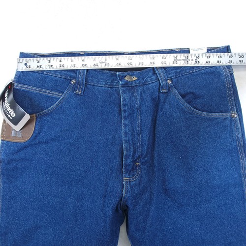 Pantalones de mezclilla para hombre Wrangler 38x30 calce relajado - forrados aislantes térmicos resistentes nuevos - Imagen 7 de 10