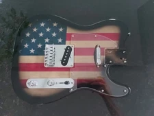 NEW LOADED TELE BODY TELECASTER STYLE AMERICAN FLAG. FAST SHIP! VERY NICE!!