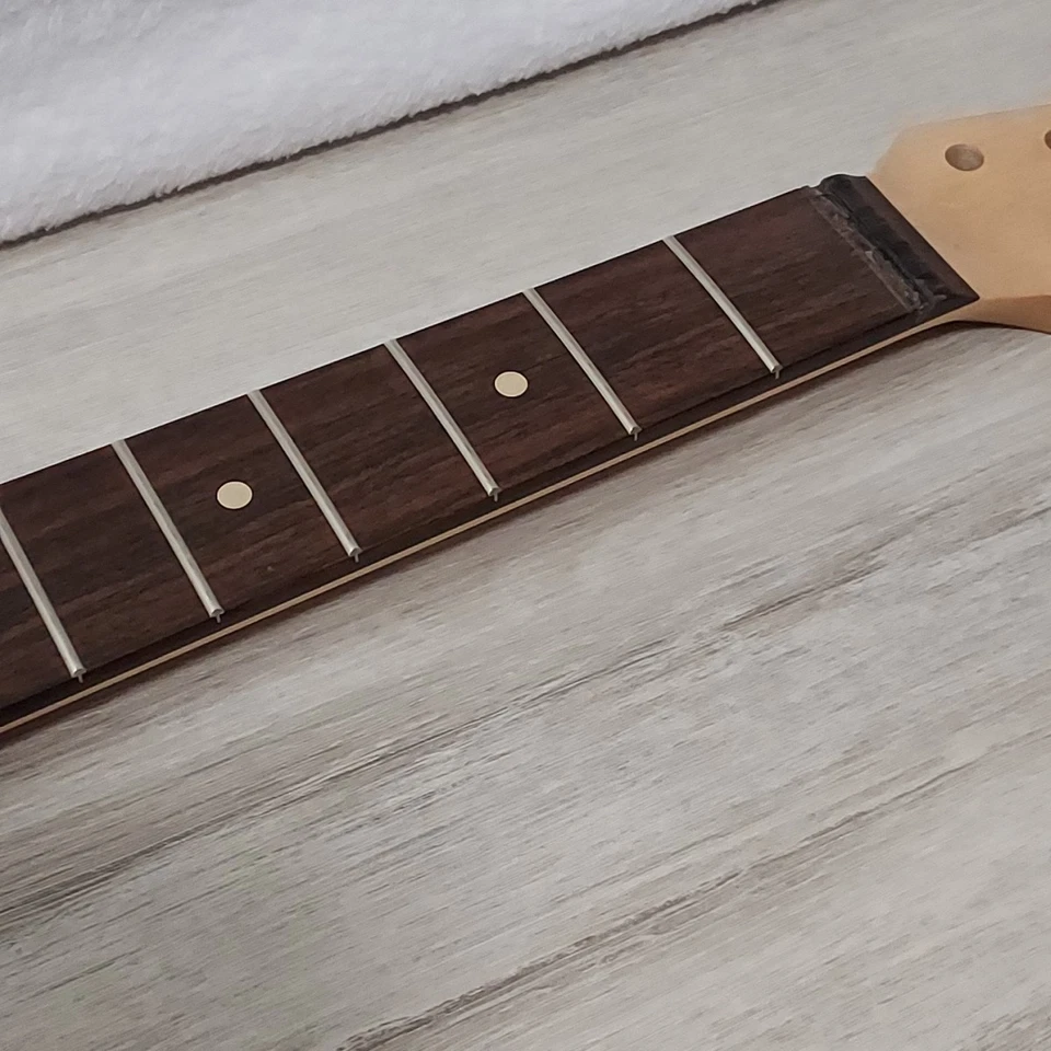 Cuello de guitarra eléctrica moderna Warmoth Strat diapasón de palisandro eje de madera de arce  Foto 3 de 4