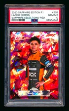 2023 Topps Chrome F1 Sapphire Selections Lando Norris Red Refractor #4/5 PSA 10!
