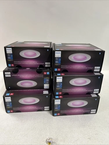 6 Pack Philips Hue 12W Downlight - 578450, 1100 lumen Model 9290031346