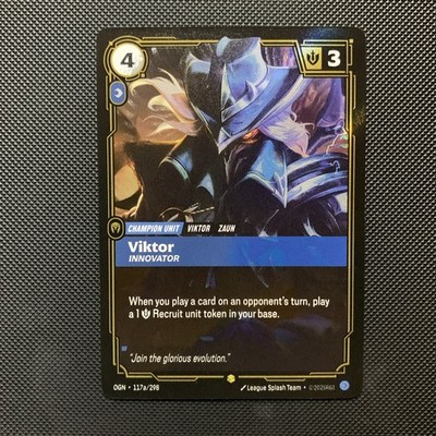 League of Legends TCG Riftbound English Viktor Visionary OGN 117a/298 Alt Art