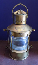 Vintage 9.5” Ankerlicht Brass N104 Glass Marine Nautical Ship Lantern No Burner Vintage 9.5” Ankerlicht Brass N104 Glass Marine Nautical Ship Lantern No Burner - Image 1