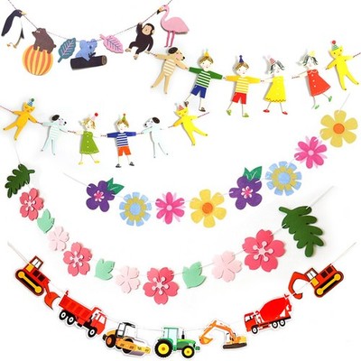 DIY PARTY BANNER WIMPEL GIRLANDE Geburtstag Weihnachten Ostern Zuhause Kinder Basteln Deko