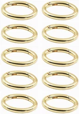 10PCS Zinc Alloy round Spring Clips Carabiner - 1-1/2" Gate O Ring round Carabin